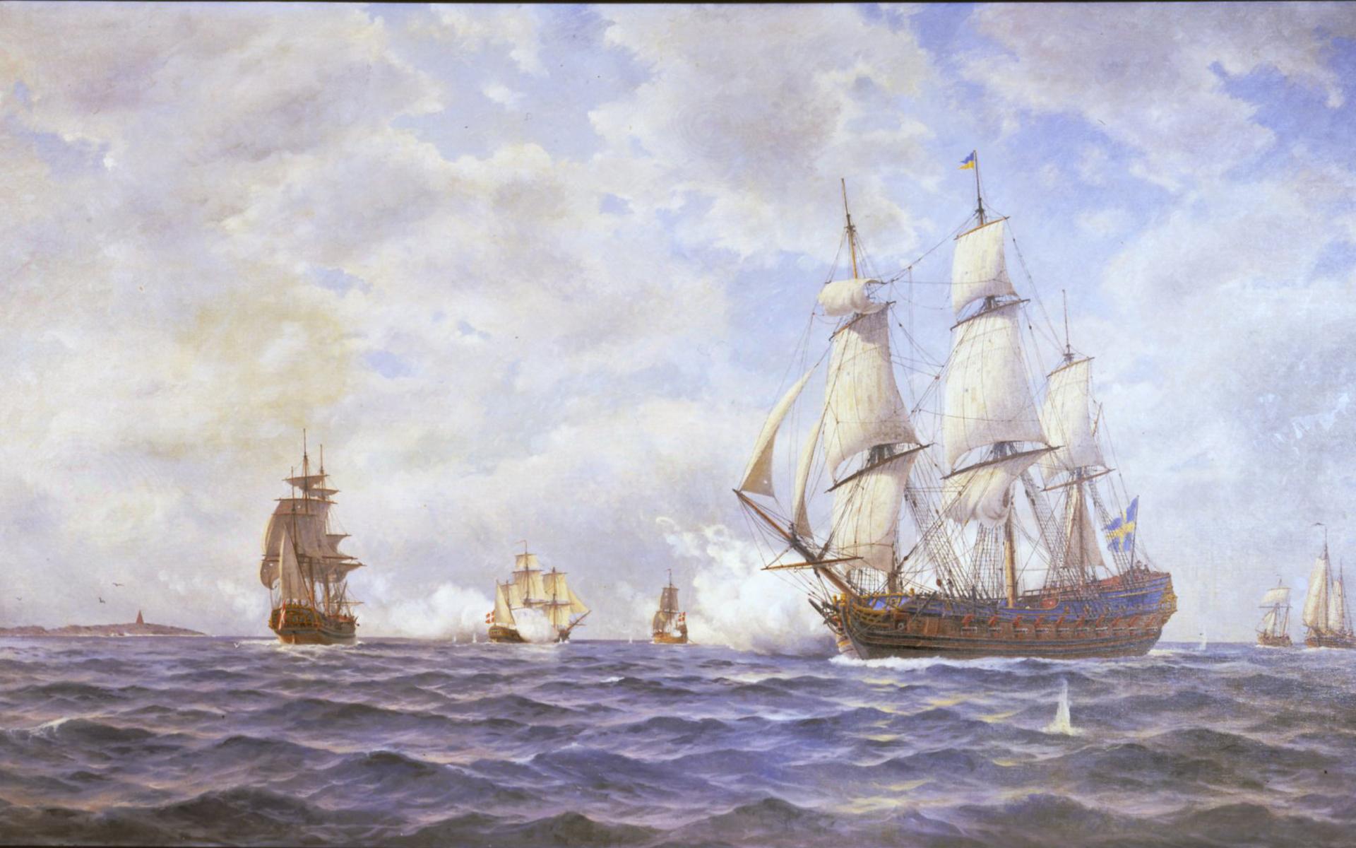 Jacob Hägg avbildade både historiska och samtida fartyg, både sådana han själv haft befälet på och andra. 