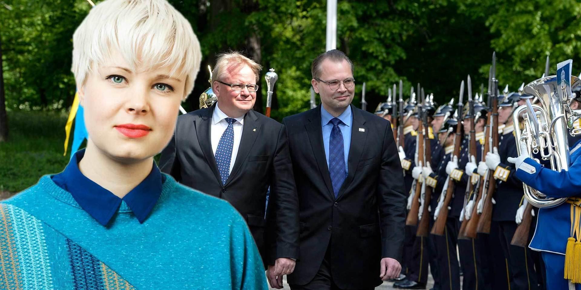Samarbete. Peter Hultqvist och Finlands försvarsminister Jussi Niinistö.