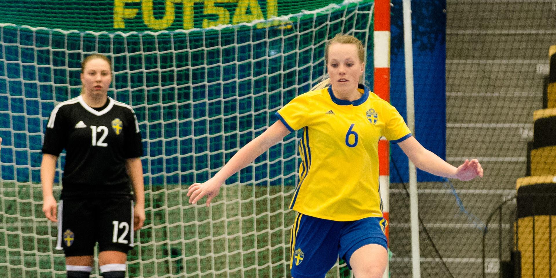 Sveriges Linnéa Kogsta under landskampen mot Tjeckien i april.