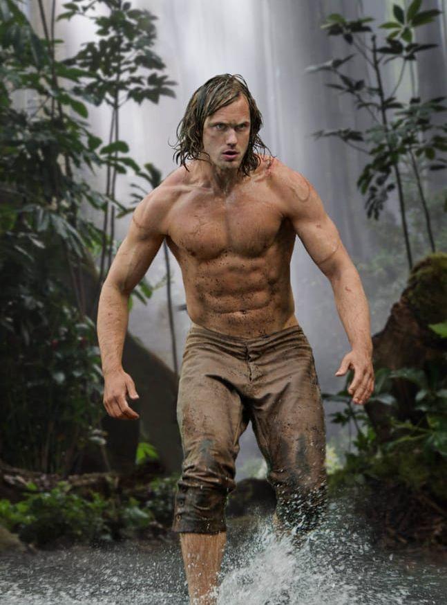 Skarsgård i rollen som Tarzan. En roll där skådespelarens fysik fick minst lika mycket uppmärksamhet som hans rollprestation.