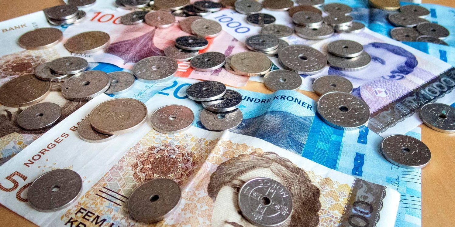 Valutareserven kommer förstärkas med bland annat norska kronor. Arkivbild.