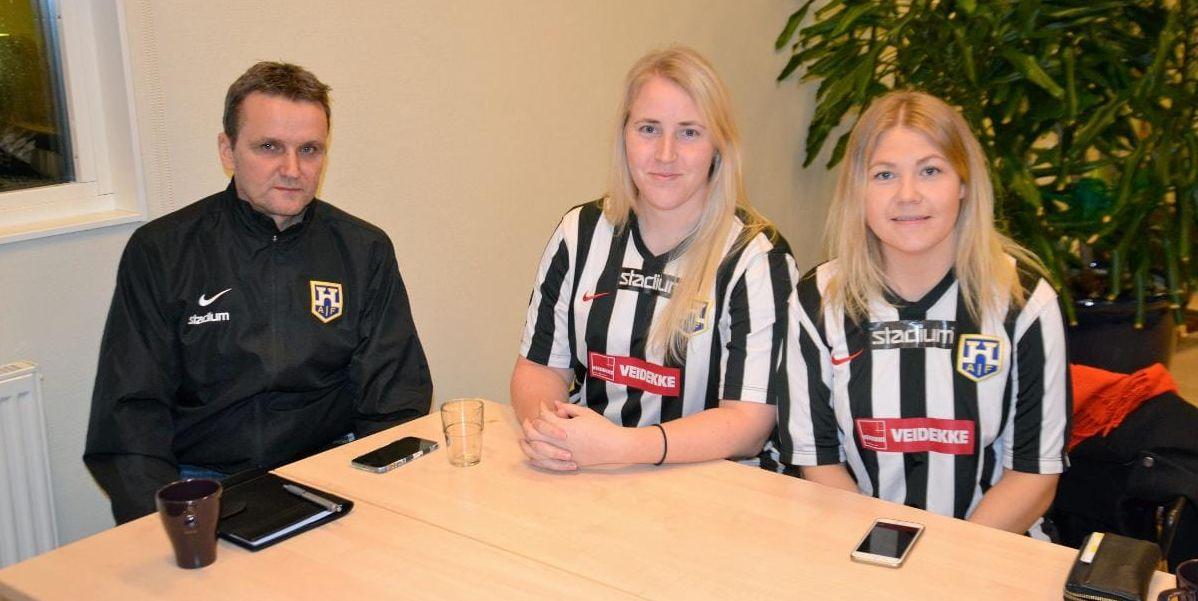 Optimister. Roger Ljungström, Emma Nyqvist och Elin Persson tror på sitt Herrestad i nya damtvåan.