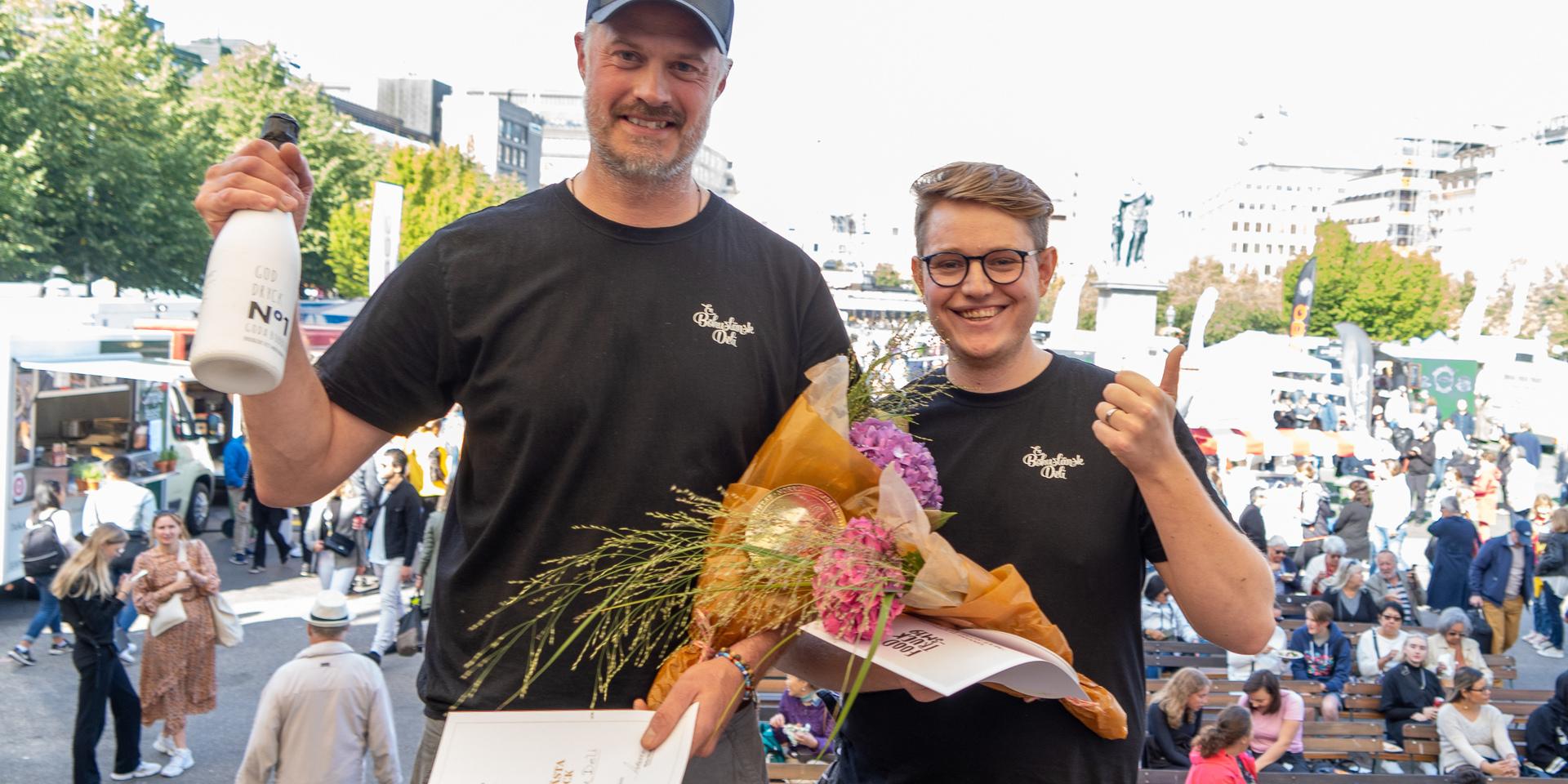 En Bohuslänsk Deli vann Food Truck-SM 2019. Diplom togs emot av Niklas Krafft och Anthon Berg.