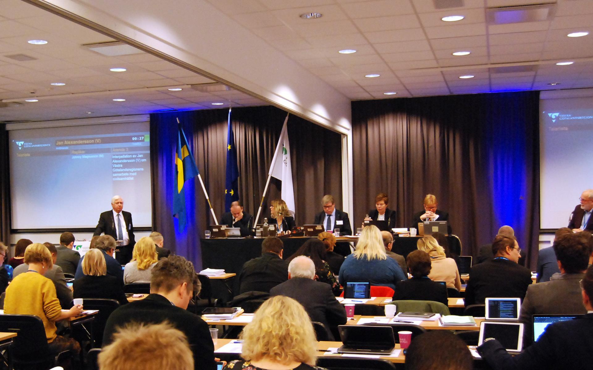 Regionfullmäktige hölls i Vänersborg under tisdagen