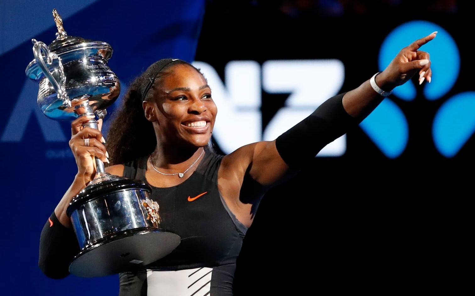 Serena Williams, tennis. Den största spelaren någonsin på damsidan är en flitig välgörare. Arbetar bland annat med att bygga skolor i Afrika tillsammans med UNICEF samt att hon varit engagerad i kampen mot bröstcancer. Foto: TT
