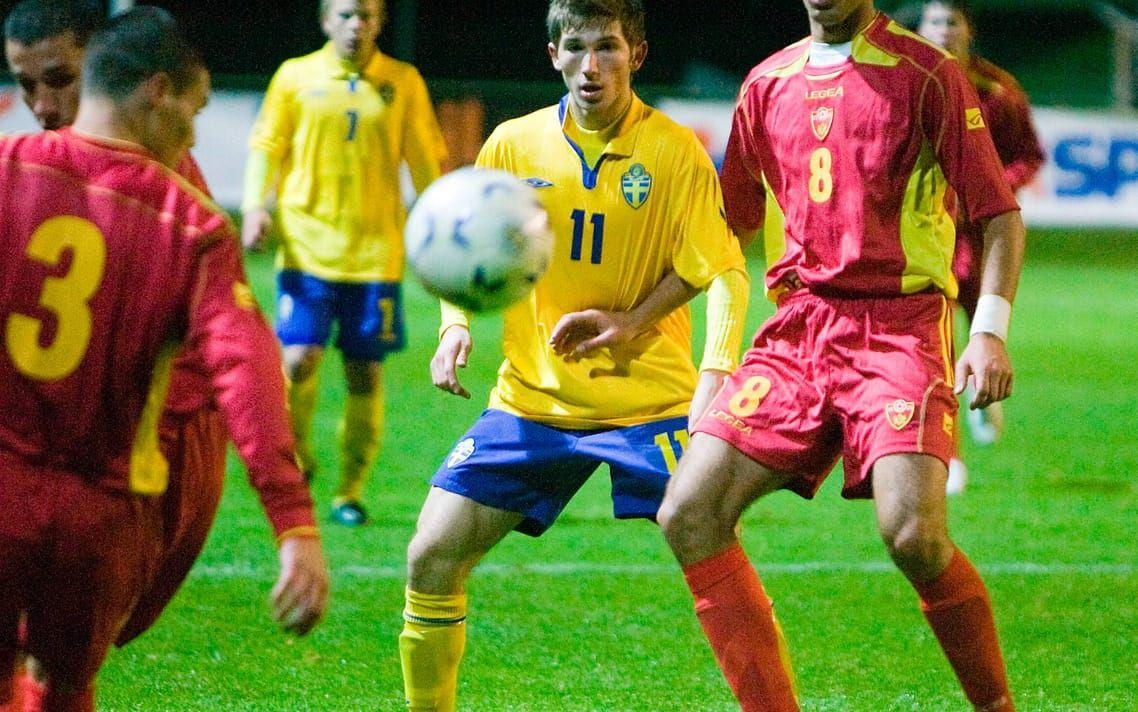 I pojklandslaget mot Montenegro i Ljungskile 10 oktober 2009.