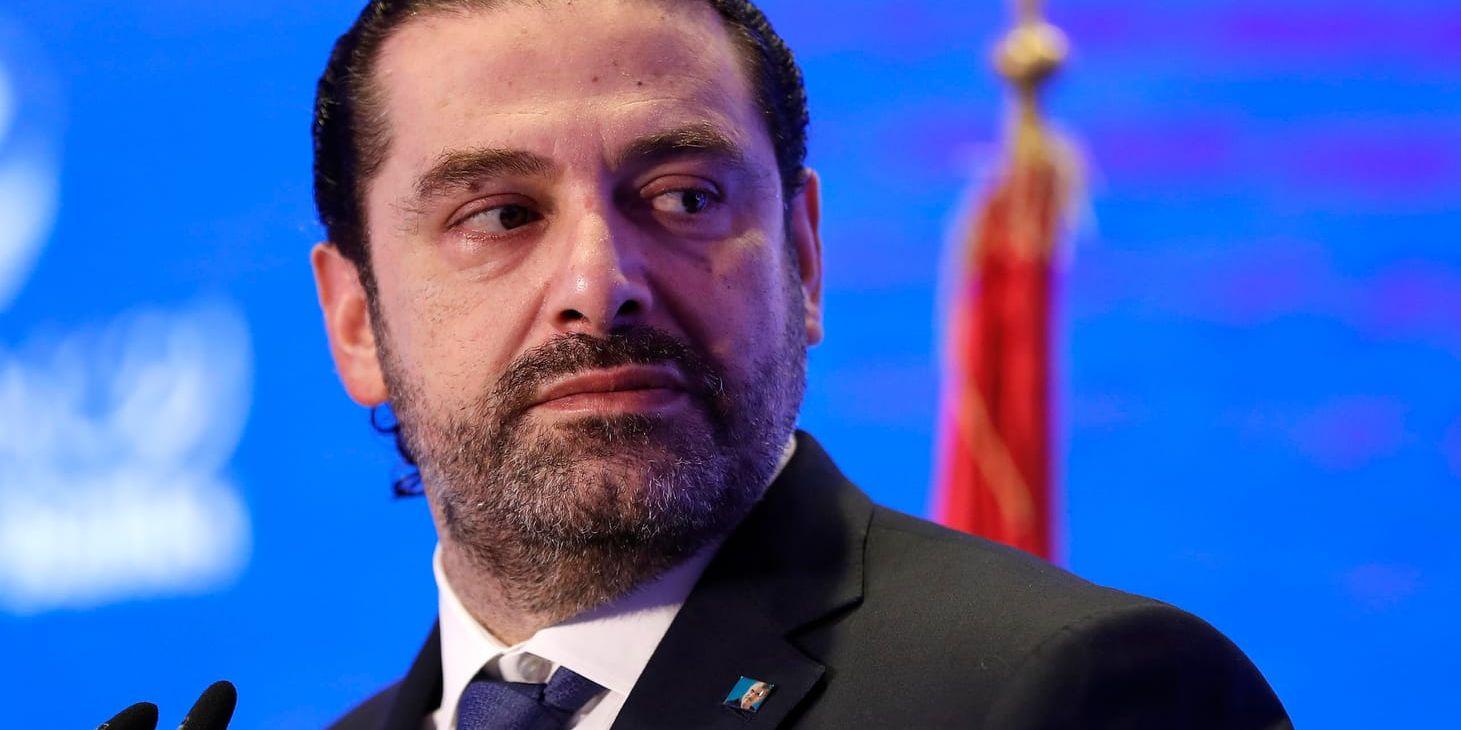 Libanons premiärminister Saad al-Hariri räknar med att kunna dra tillbaka sin avskedsansökan, säger hans pressavdelning. Arkivbild.