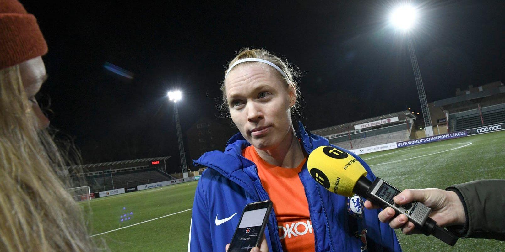 Chelseas Hedvig Lindahl är en av spelarna som får vila och inte åker till bortamatchen mot Sydafrika i januari. Arkivbild.