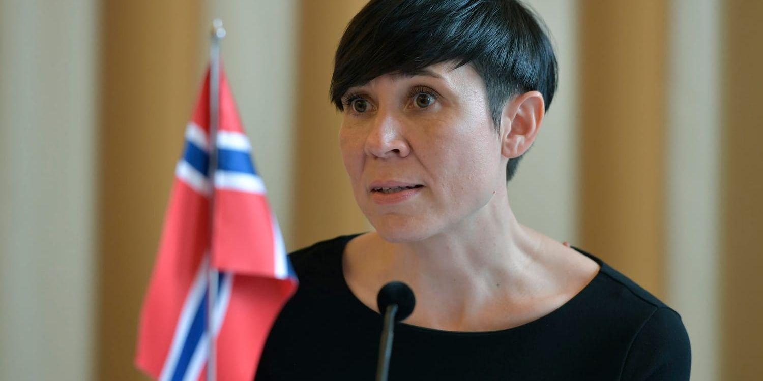 Norges utrikesminister Ine Eriksen Søreide (H). Arkivbild.