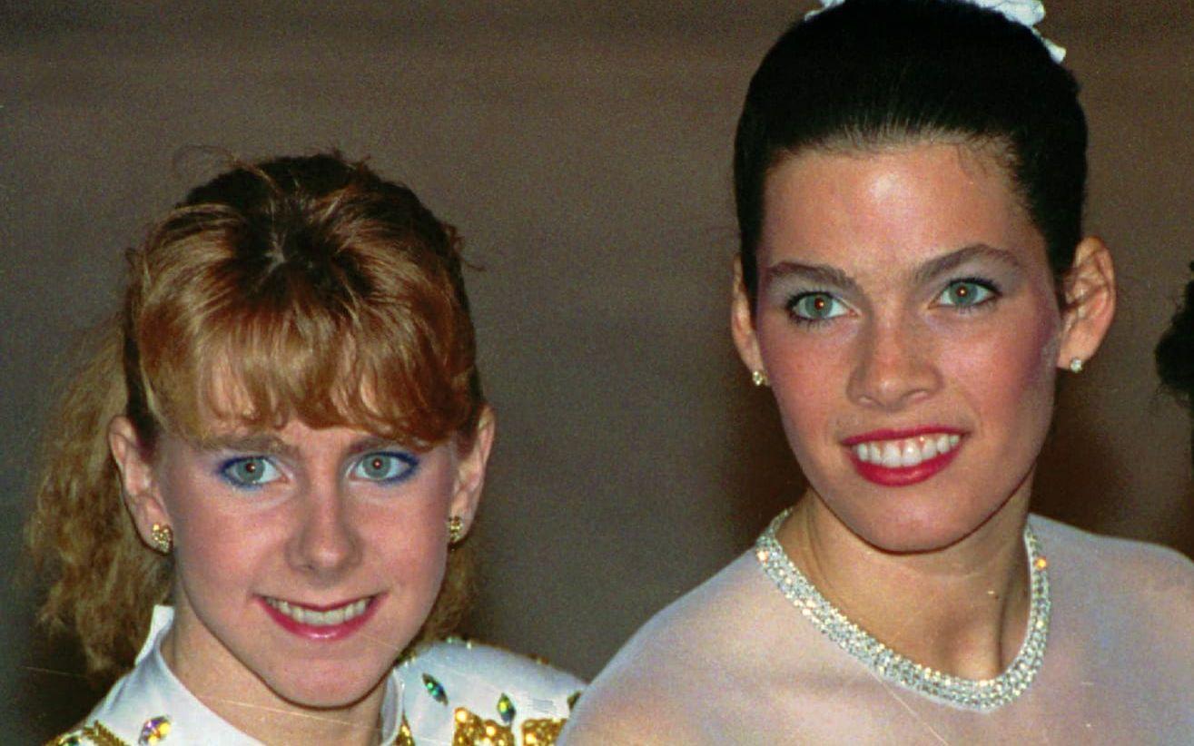 <strong>Tonya Harding vs. Nancy Kerrigan.</strong> På 1990-talet kämpade de två amerikanskorna kämpade om att vara bäst i världen. I OS 1994 gick rivaliteten för långt. Foto: TT