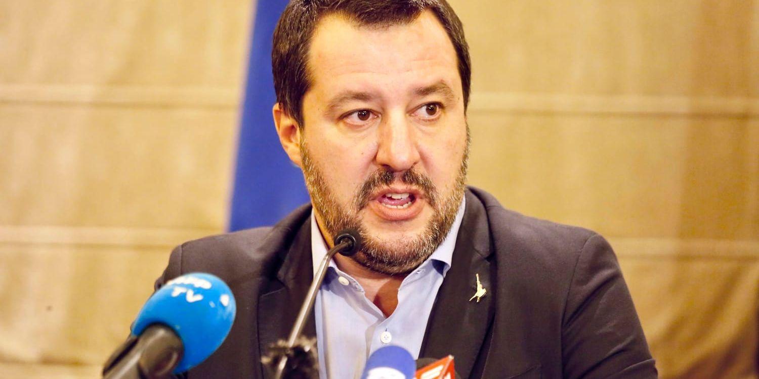 Matteo Salvini är inrikesminister och vice premiärminister i Italien. Arkivbild.