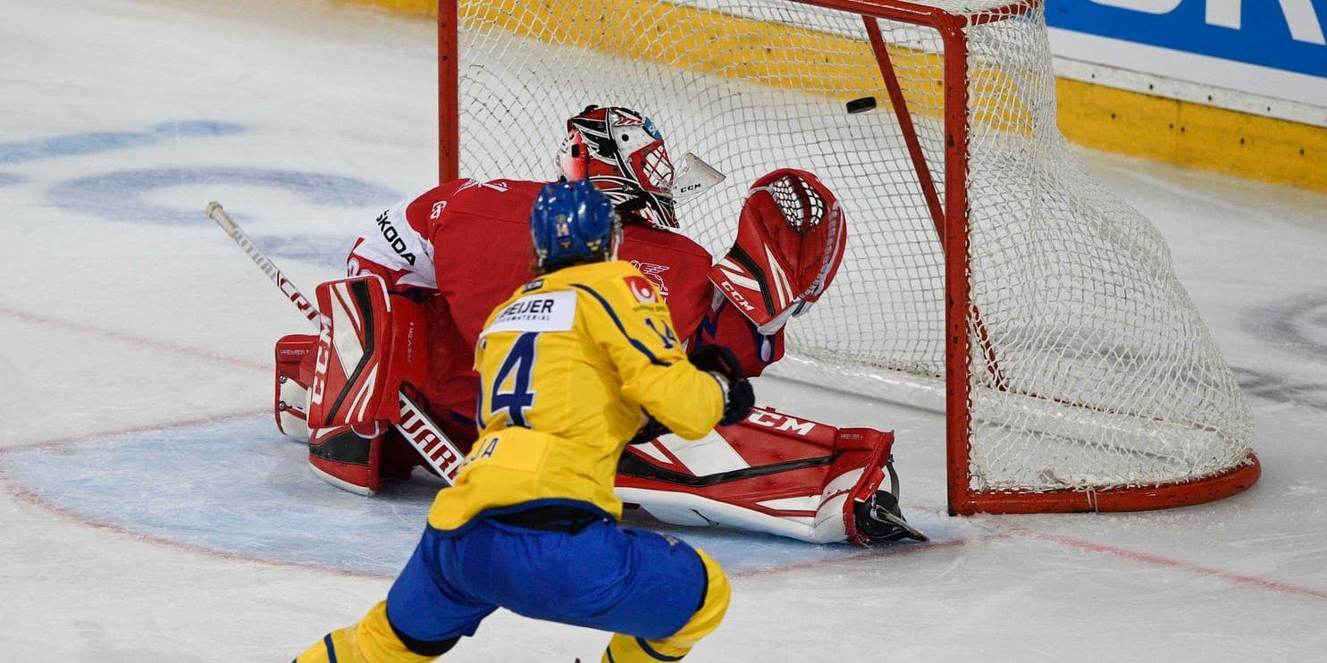 Jakob Lilja gjorde 1–0 för Tre Kronor mot Tjeckien.