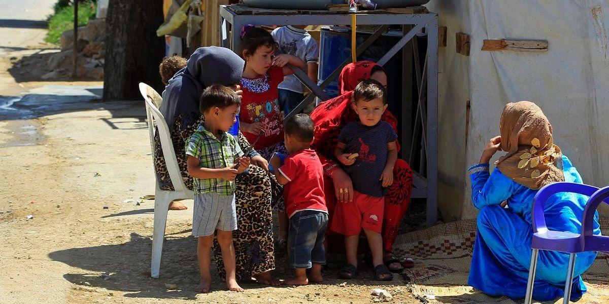 På flykt. Ett syriskt flyktingläger i Bekaadalen i Libanon.