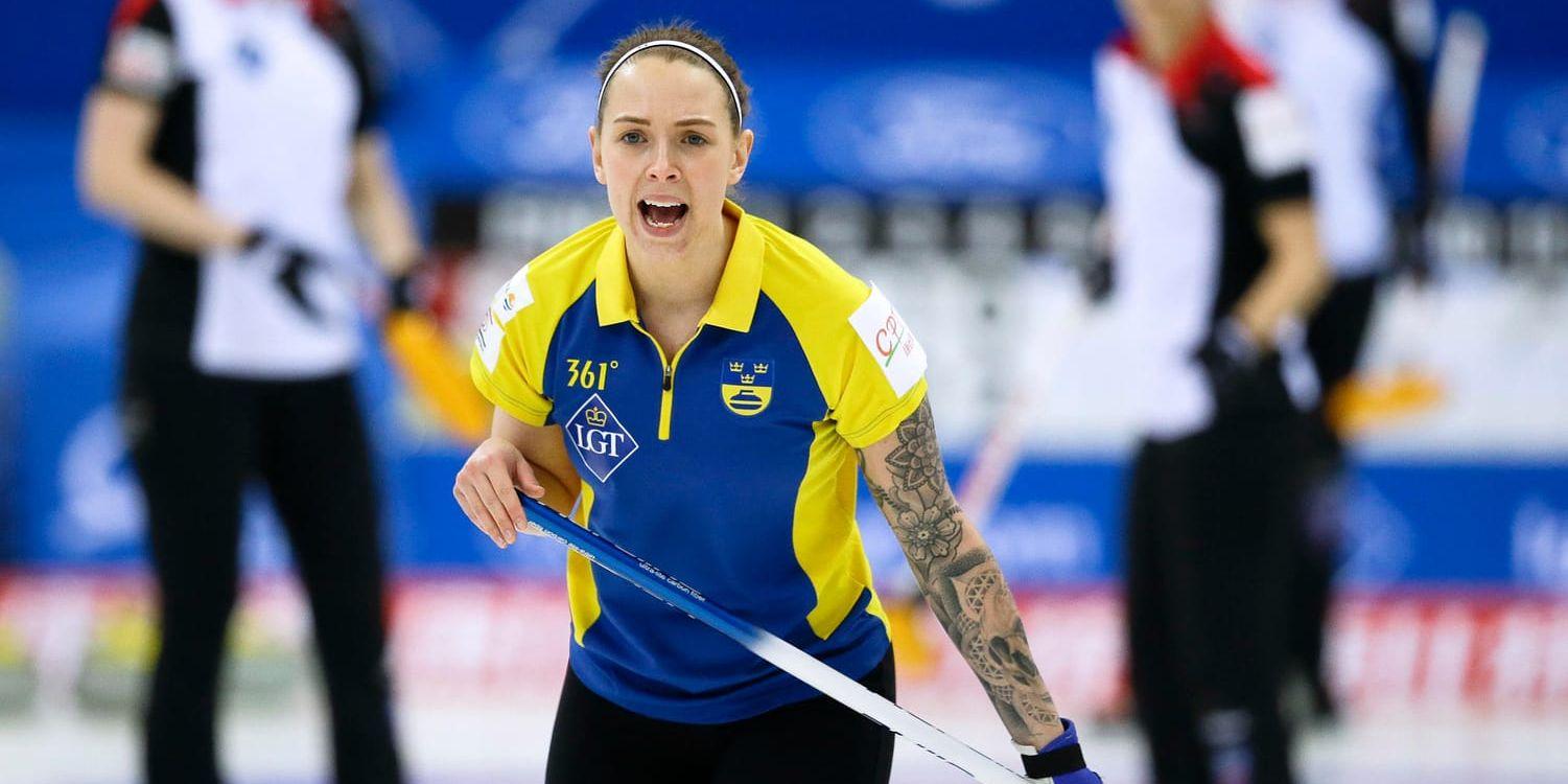 Sofia Mabergs och hennes Sverige gick obesegrade genom sin VM-grupp. Arkivbild.