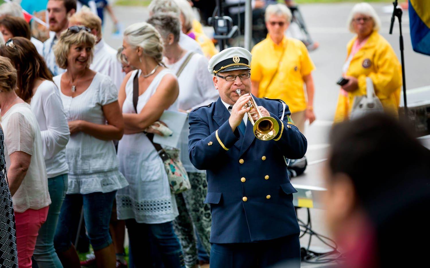 Trumpetaren Niclas Geidvik tog täten för Uddevalla stadsmusikkår.