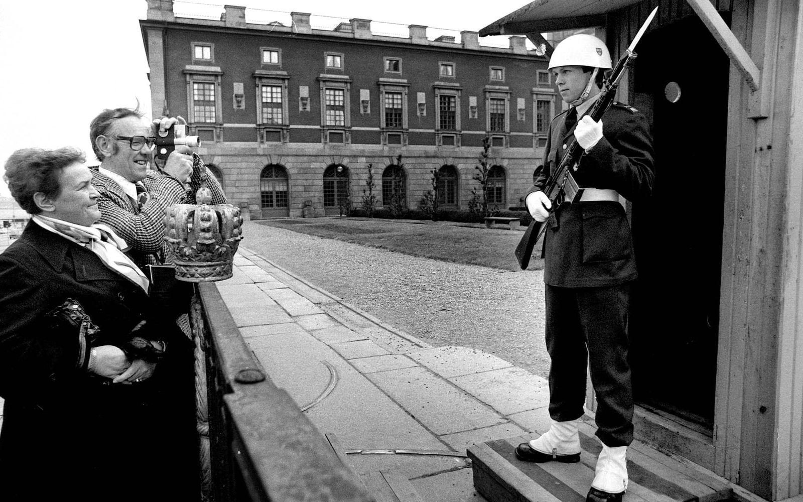 Högvaktenpå besök i Stockholm 1980. Foto: Foto: Lasse Edwartz