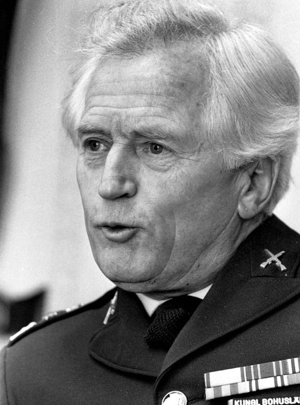 Major Berndt Eriksson, legendarisk ledare på I17 1981. Foto:Lasse Edwartz