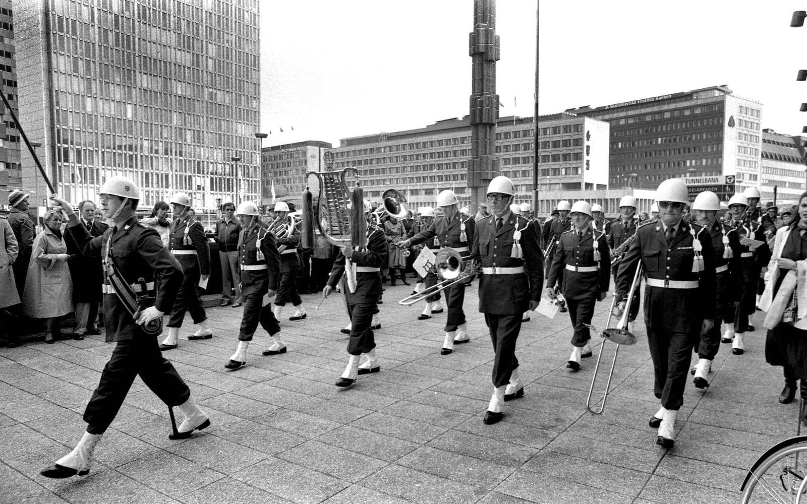 Bohus Bataljon i huvudstaden 1980. Foto: Lasse Edwartz