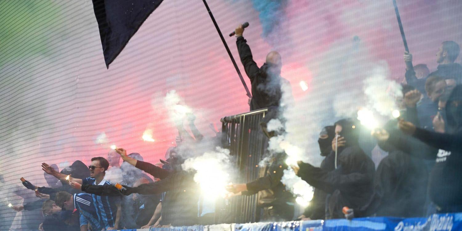 Djurgårdsklacken efter sammandrabbningen med AIK-supportrar under derbyt i augusti.