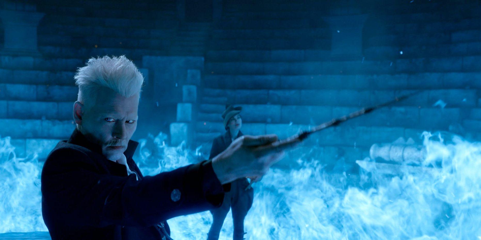 Nya filmen i "Harry Potter"-universumet "Fantastiska vidunder: Grindelwalds brott" har Johnny Depp i rollen som den onde trollkarlen Grindelwald. Presbild.