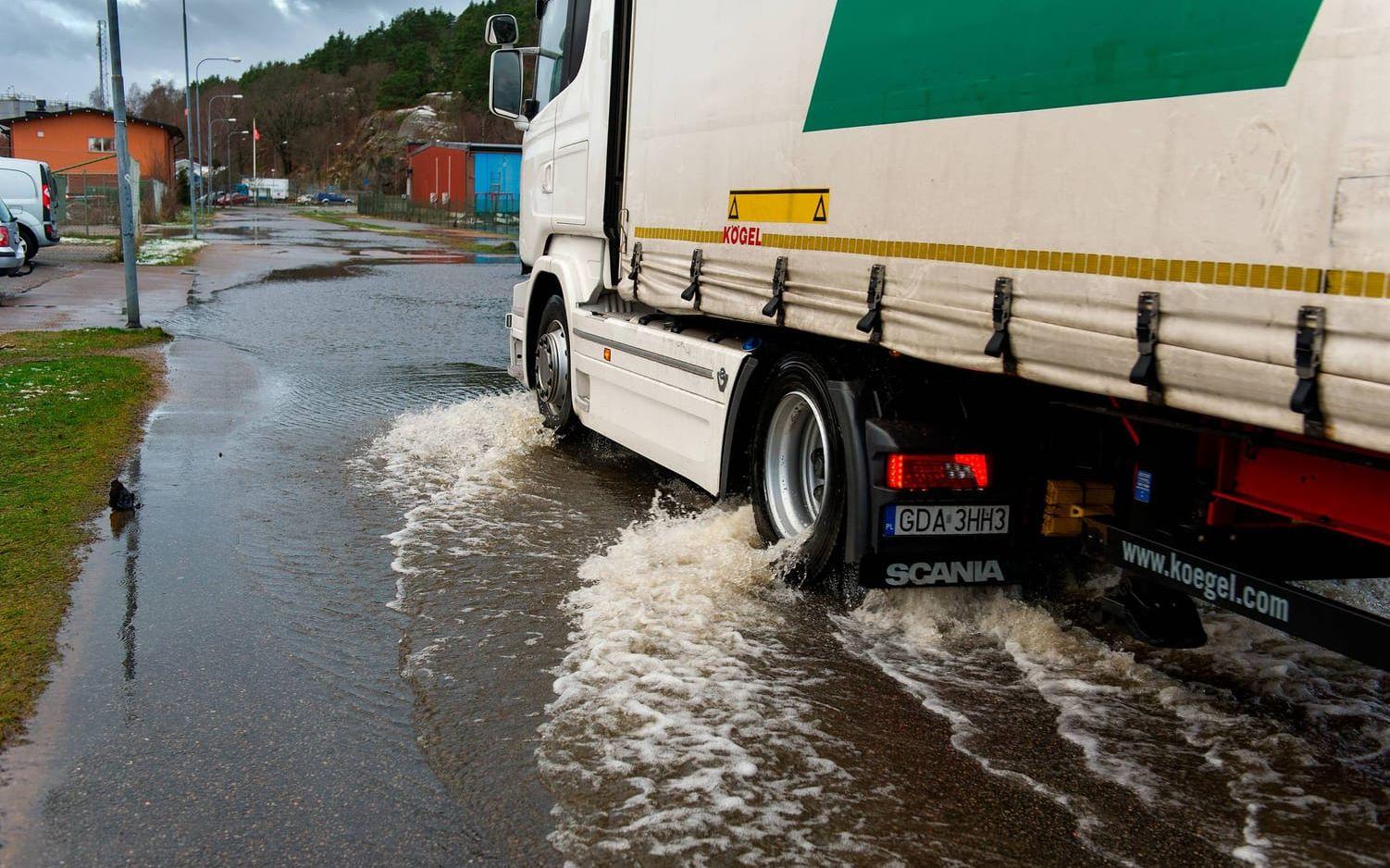 Översvämning centrala Uddevalla Bild: Lasse Edwartz