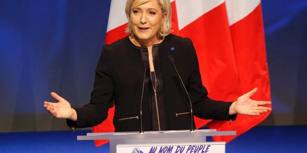 Nationalpopulist. Risken att Marine Le Pen vinner valet i Frankrike ska inte uträknas.
