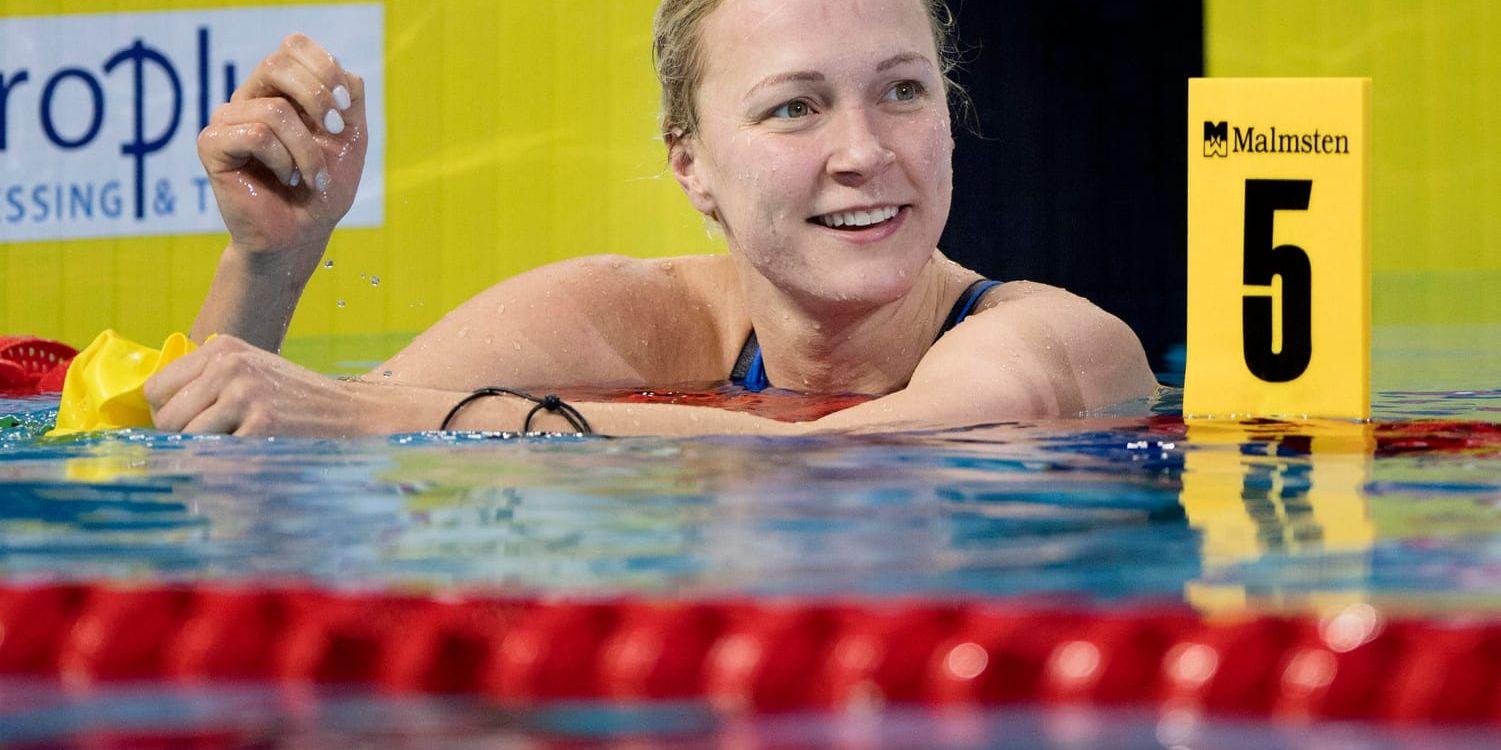 Sarah Sjöström fick bästa tid både i försök och semi på 100 meter fjäril.