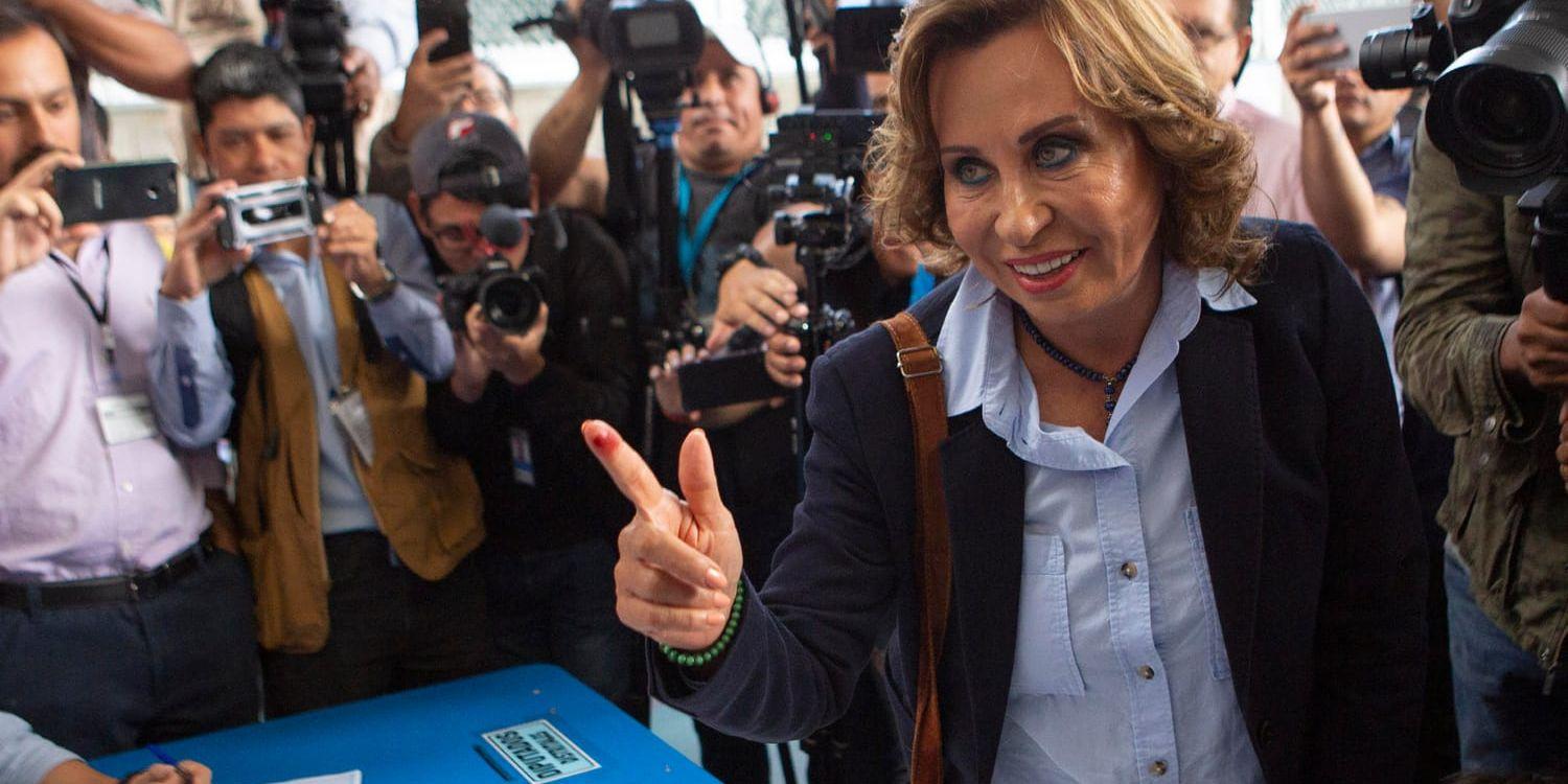 Sandra Torres leder i Guatemalas presidentval.