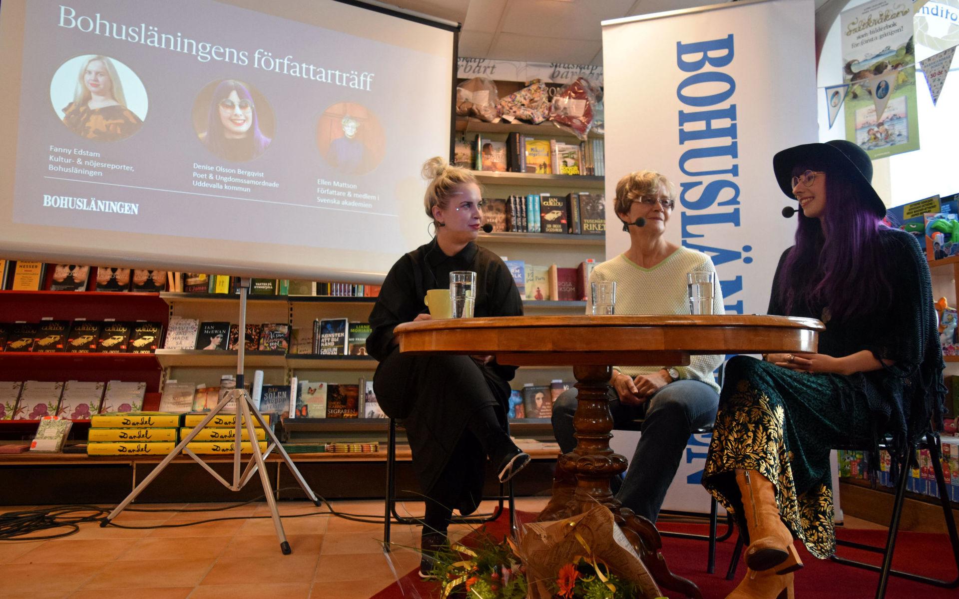Ellen Mattson och Denise Olsson Bergqvist under Bohusläningens författarträff från förra året. 