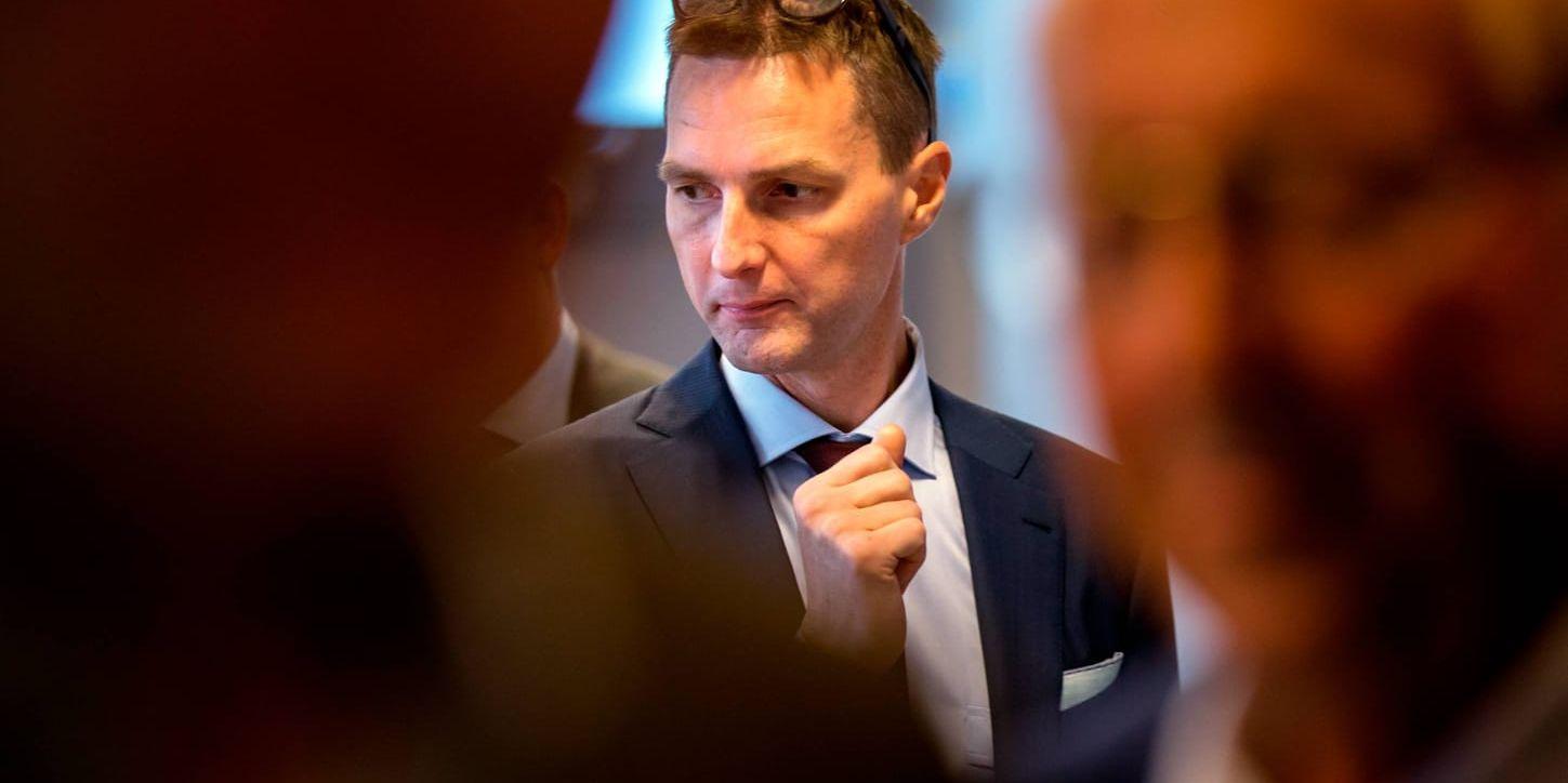 Stampens vd och koncernchef Martin Alsander i samband med måndagens förhandlingar i Göteborgs tingsrätt.