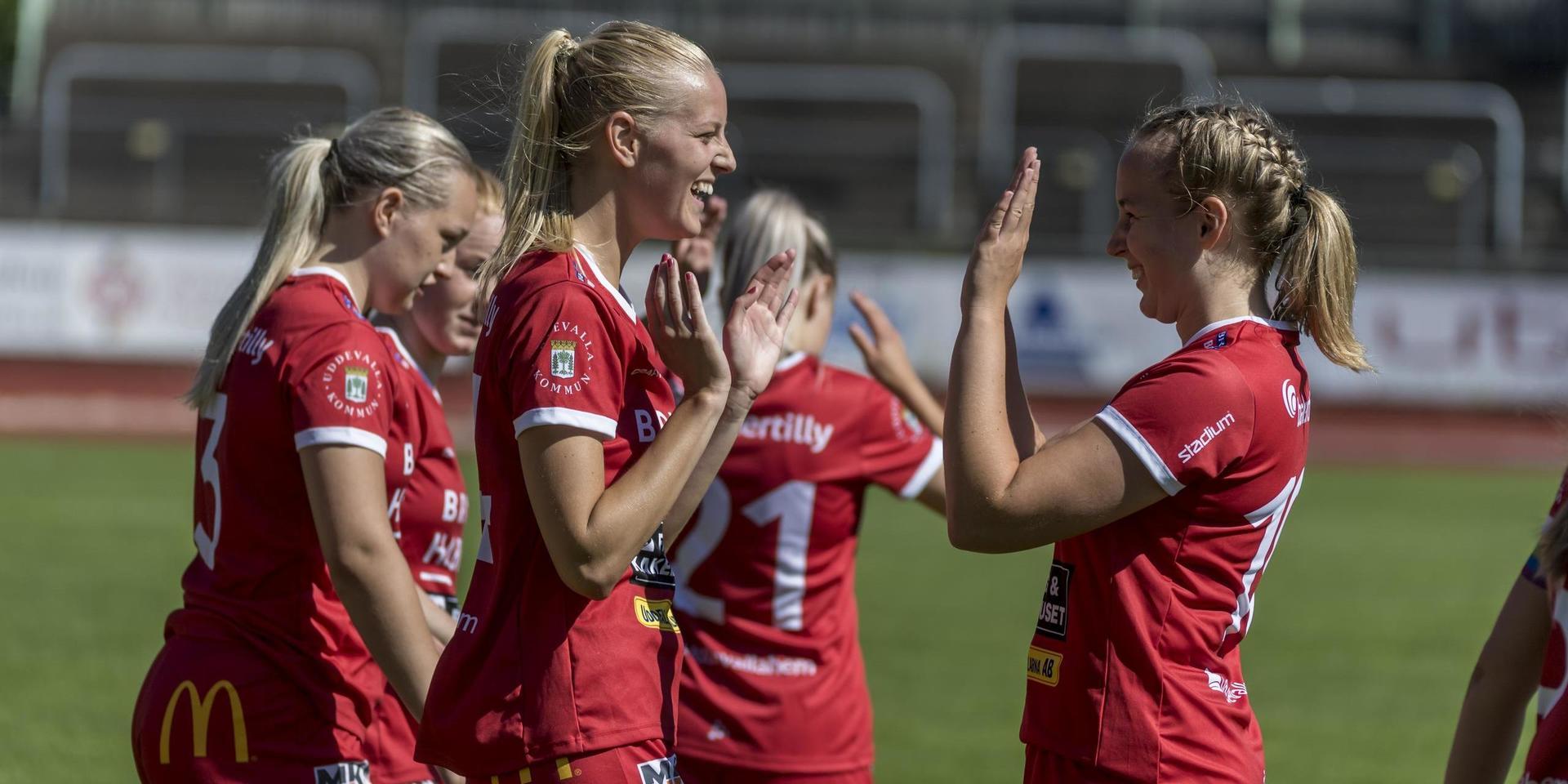 Sofia Olsson blev stor matchhjälte när hon gjorde fyra mål i en nygammal roll som anfallare i måndagens match mot Göteborg FF. Arkivbild.
