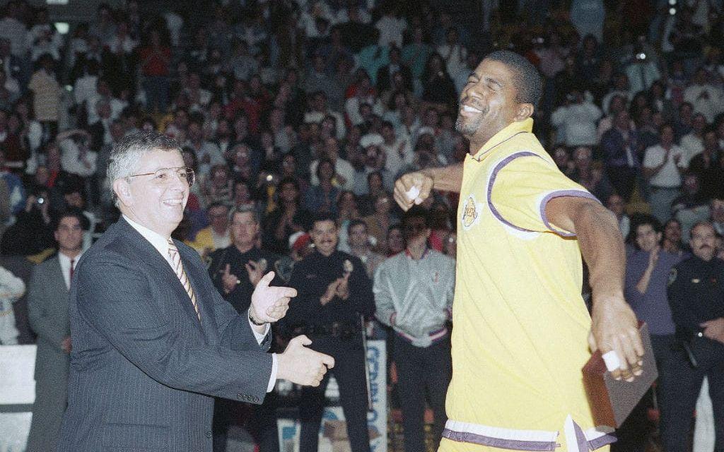 Magic Johnson var en av basketens stora profiler under många år. Vann NBA hela fem gånger med LA Lakers. Bild: TT