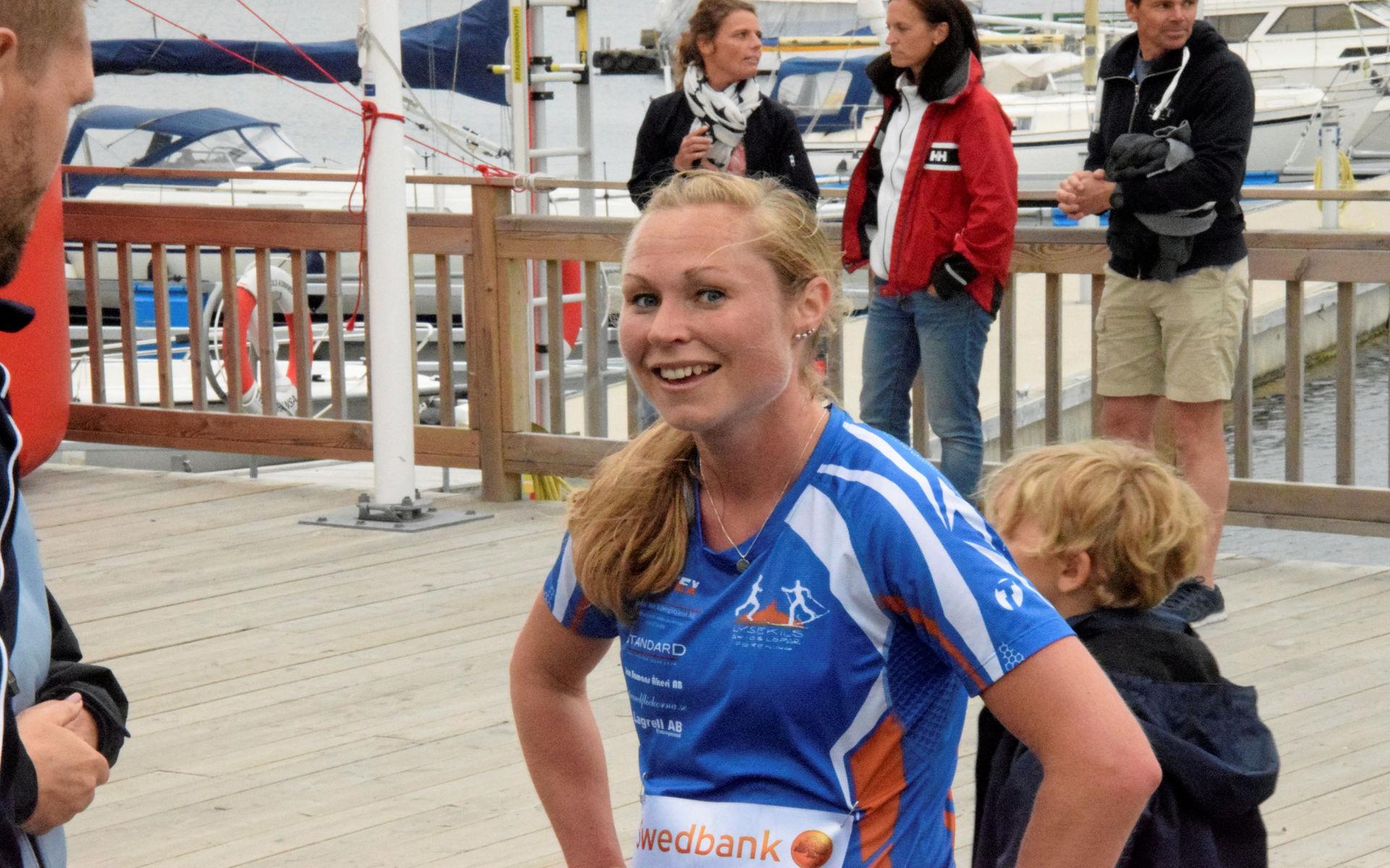 Kristin Elfström var snabbaste kvinna runt banan.