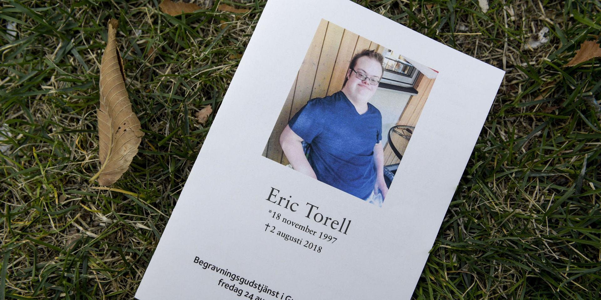 Eric Torell sköts av polisen i augusti 2018.