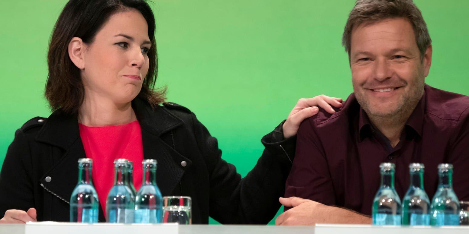 Annalena Baerbock och Robert Habeck, De grönas två partiledare. Partiet är det tyska EU-valets stora vinnare. Arkivbild.