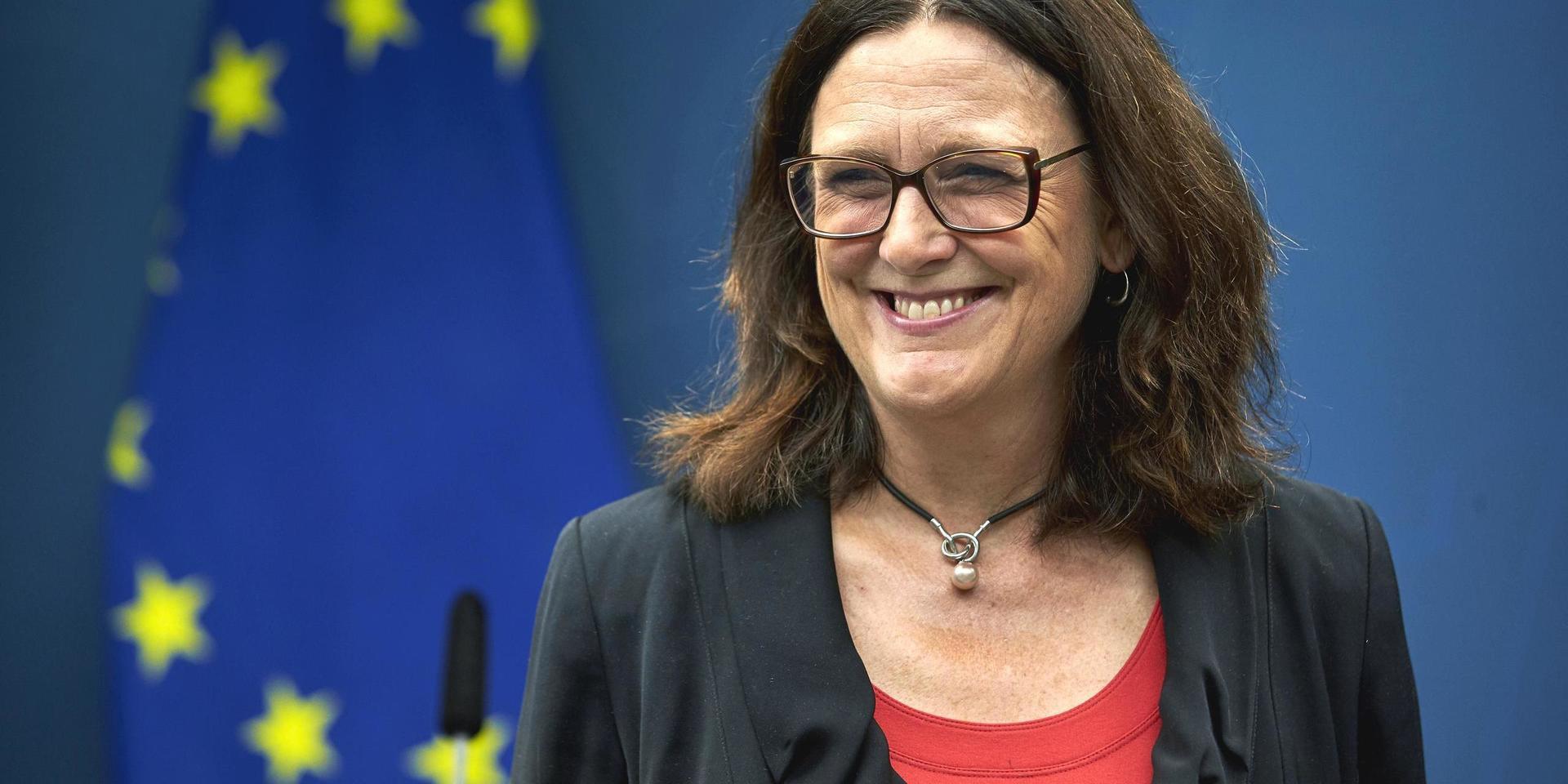 Tidigare EU-kommissionären Cecilia Malmström är en av två kandidater som återstår i striden om att bli ny generalsekreterare för OECD. Arkivbild.