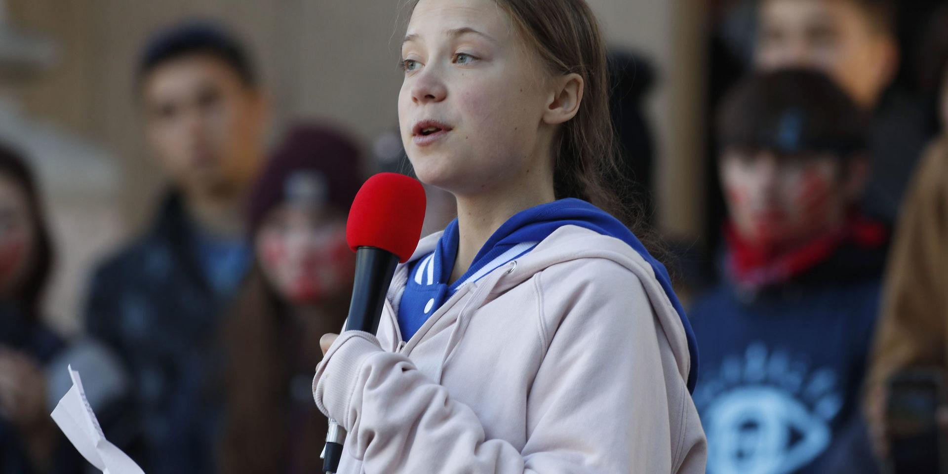 Greta Thunberg vid ett tal i den amerikanska delstaten Colorado i oktober.