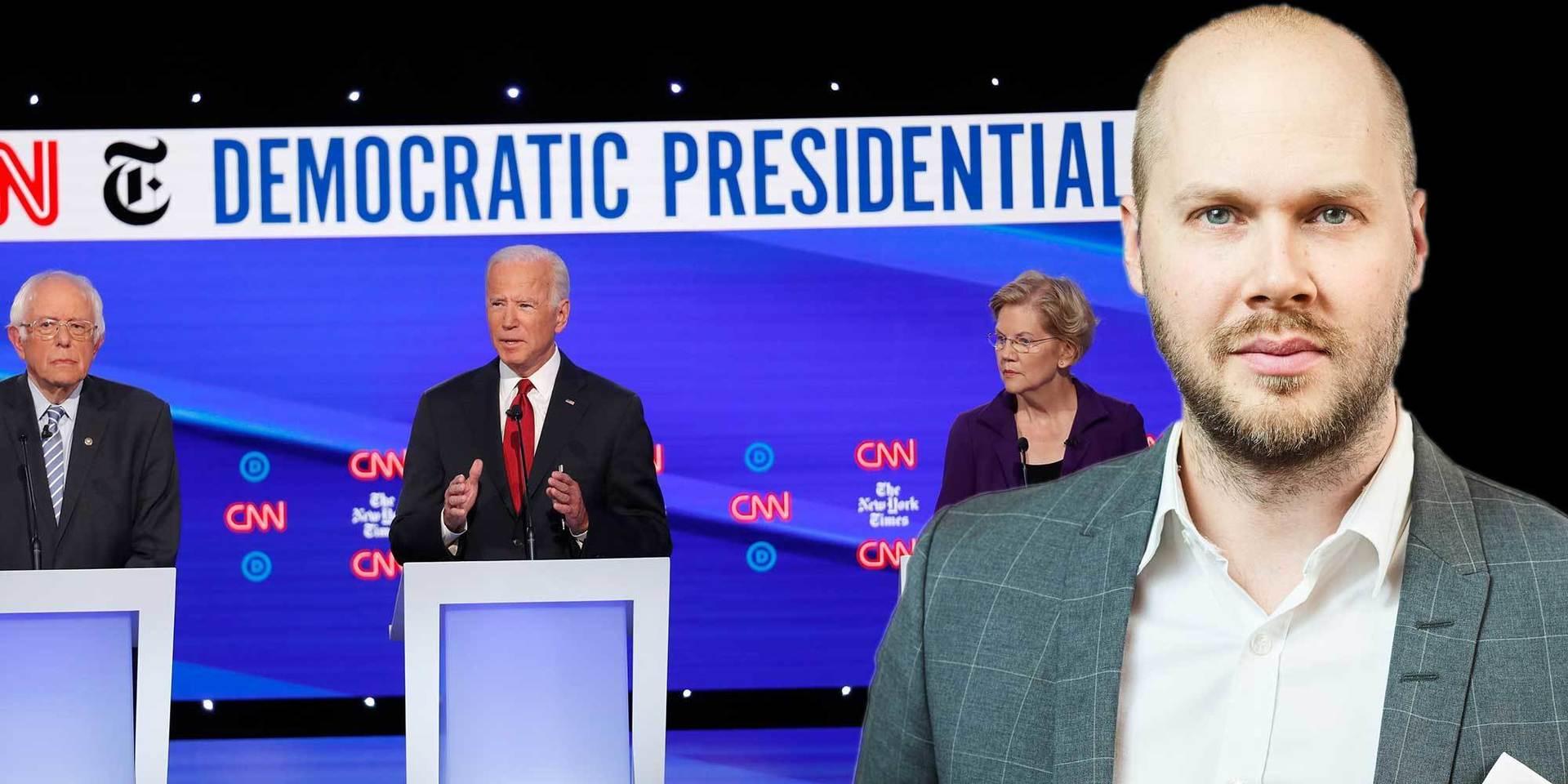 De demokratiska kandidaterna Bernie Sanders, Joe Biden och Elizabeth Warren är favoriter till att vinna partiets nominering inför presidentvalet. 