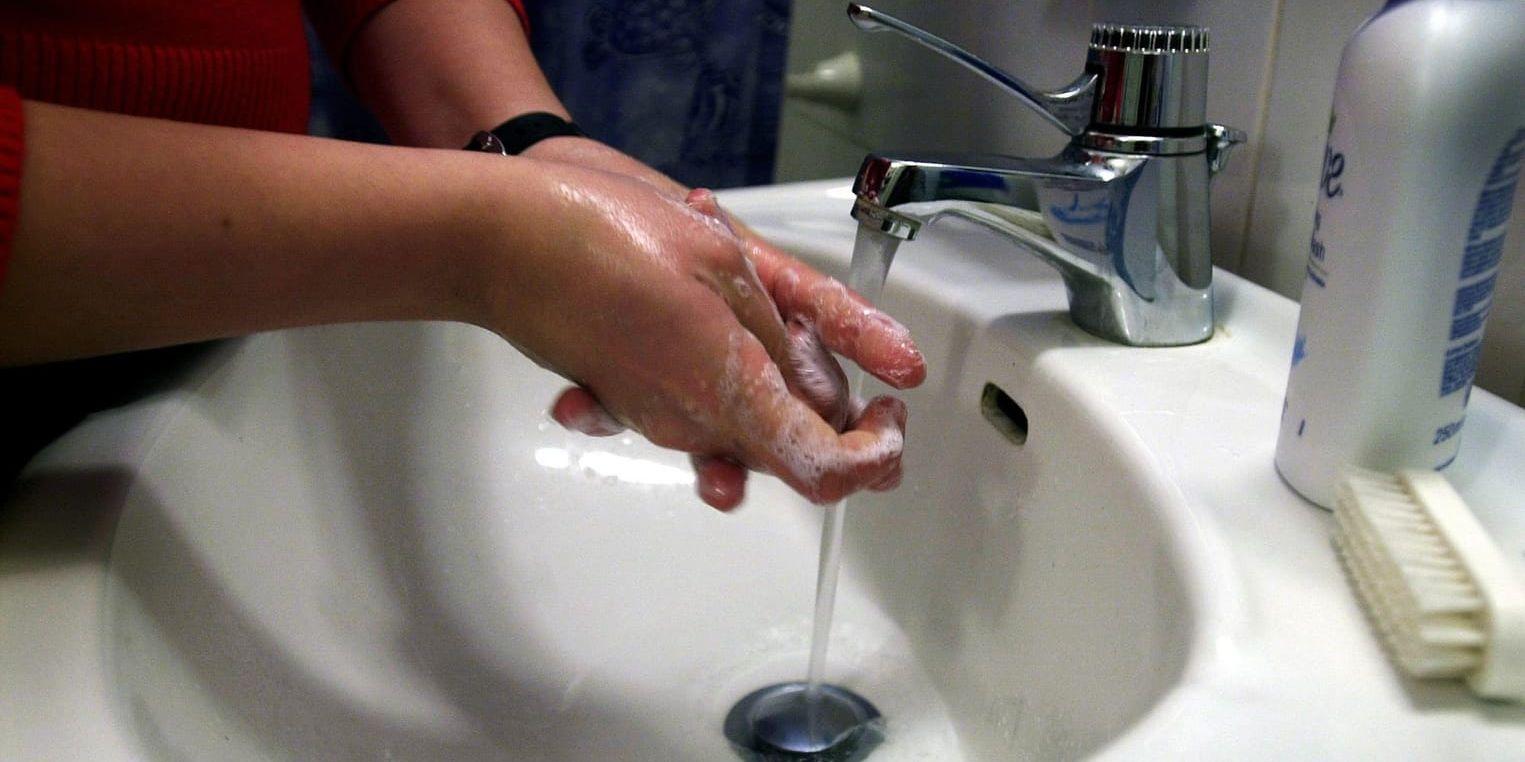 "Det kan smitta lite överallt". Så säger smittskyddsläkaren Sven Montelius om vinterkräksjukan – och påminner om att man ska tvätta händerna ofta. Arkivbild.