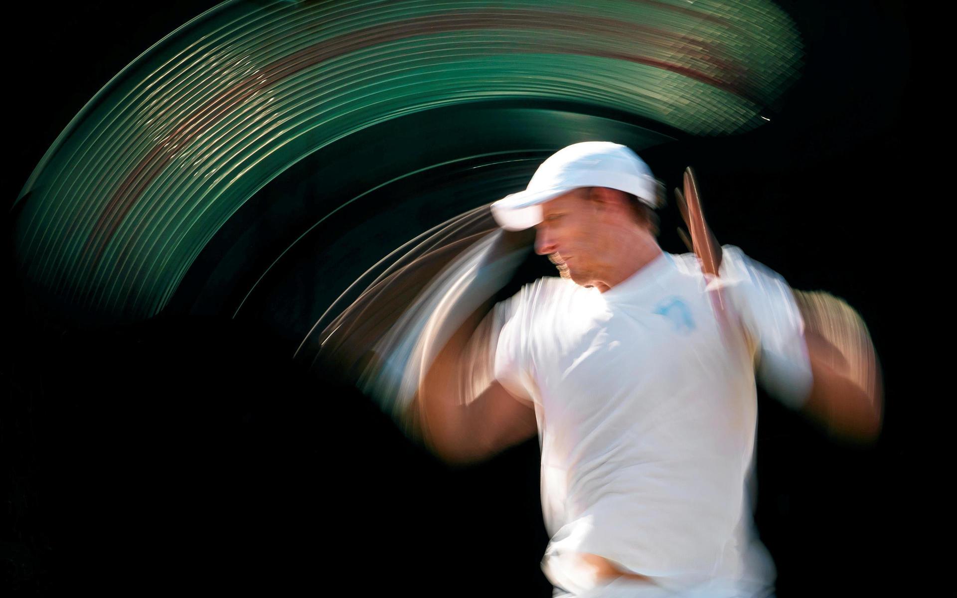 Kevin Anderson från Sydafrika under Wimbledon. 