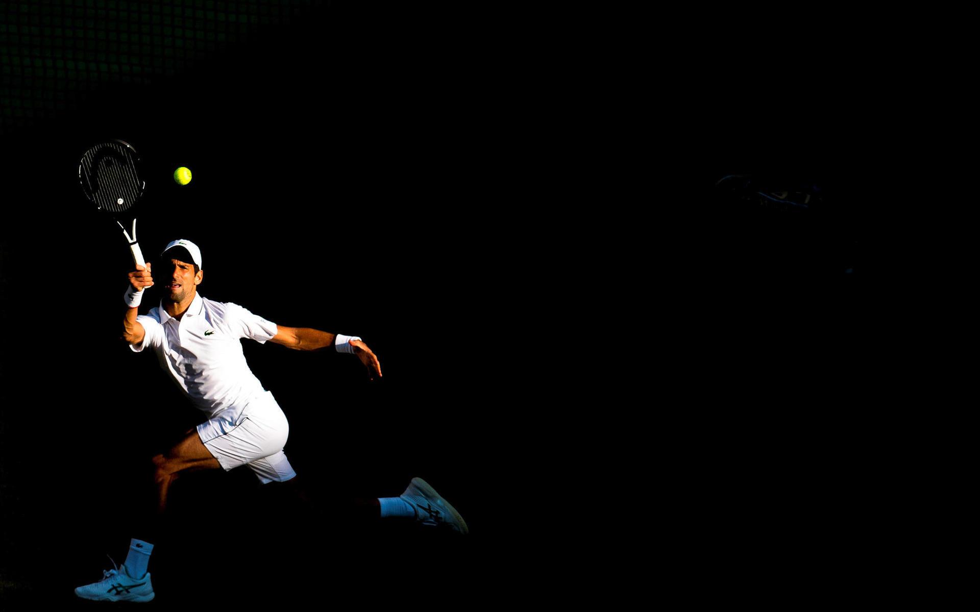 Novak Djokovic under Wimbledon. 