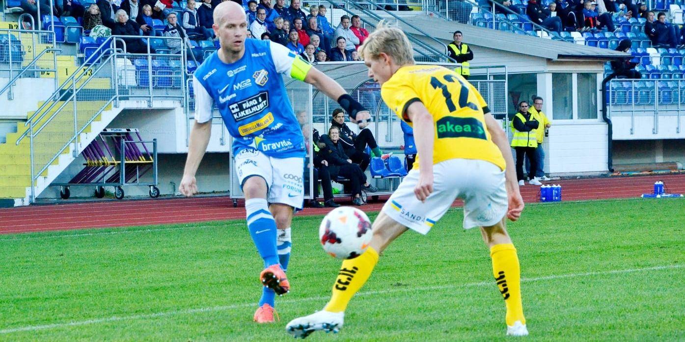 Matchvinnare. Johan Patriksson gjorde det enda målet när Oddevold besegrade Halmia borta med 1–0.