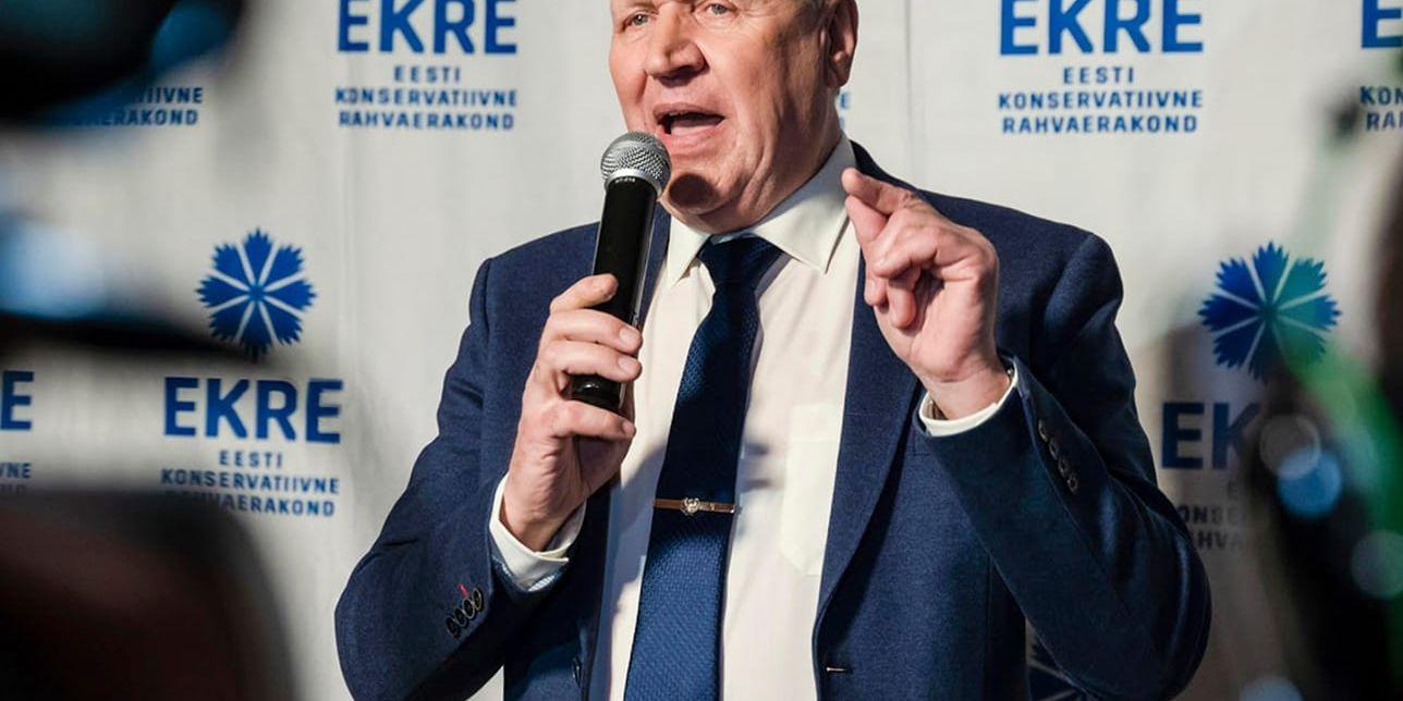 Mart Helme är ledare för partiet Ekre i Estland. Arkivbild.