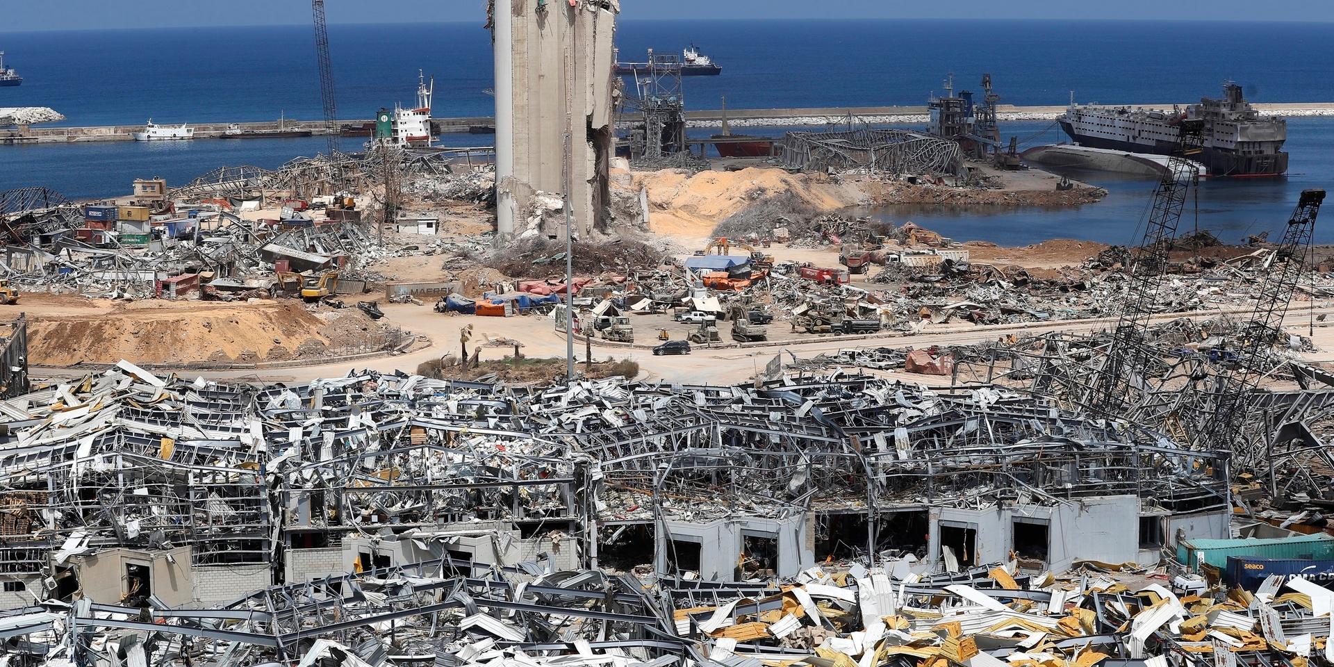 Stora delar av Medelhavspärlan Libanon förstördes i den våldsamma explosionen den 4 augusti förra året. Arkivbild.