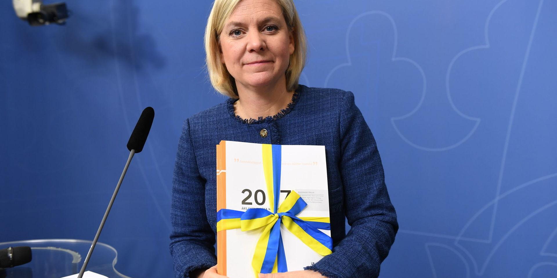 Får inte hitta på för mycket. Finansminister Magdalena Andersson. 