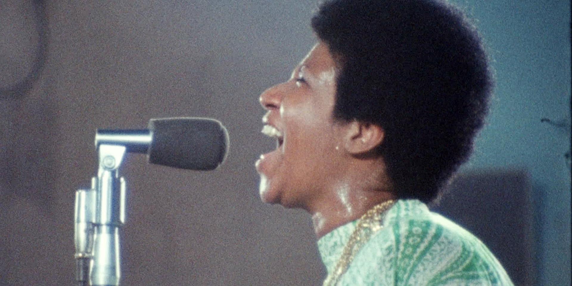 Två gospelkonserter filmades 1972, vilket nu har resulterat i filmen 'Amazing grace' med Aretha Franklin. Pressbild. 