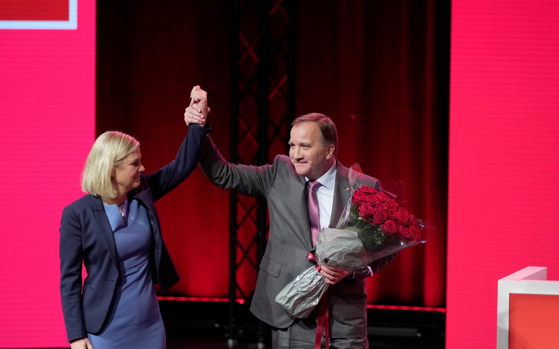 Stefan Löfven höll sitt avskedstal som partiledare för Socialdemokraterna på lördagen. 