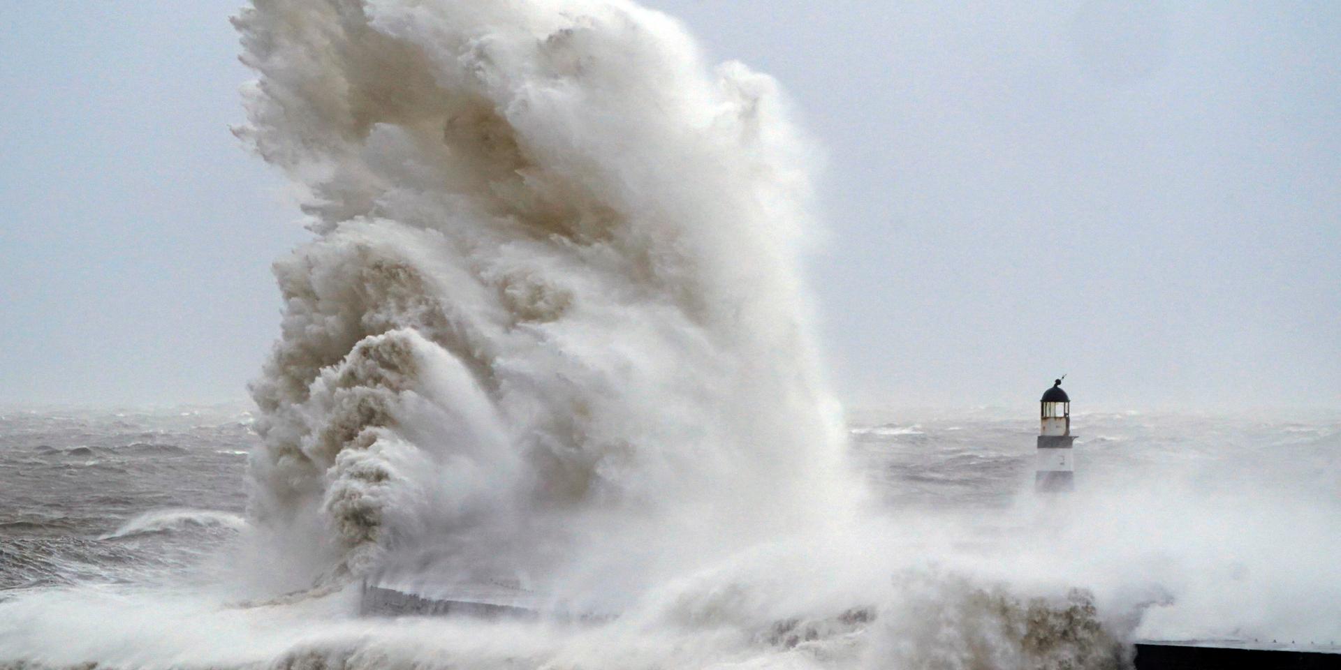 Fyrtornet i Seaham Harbor i nordöstra England.