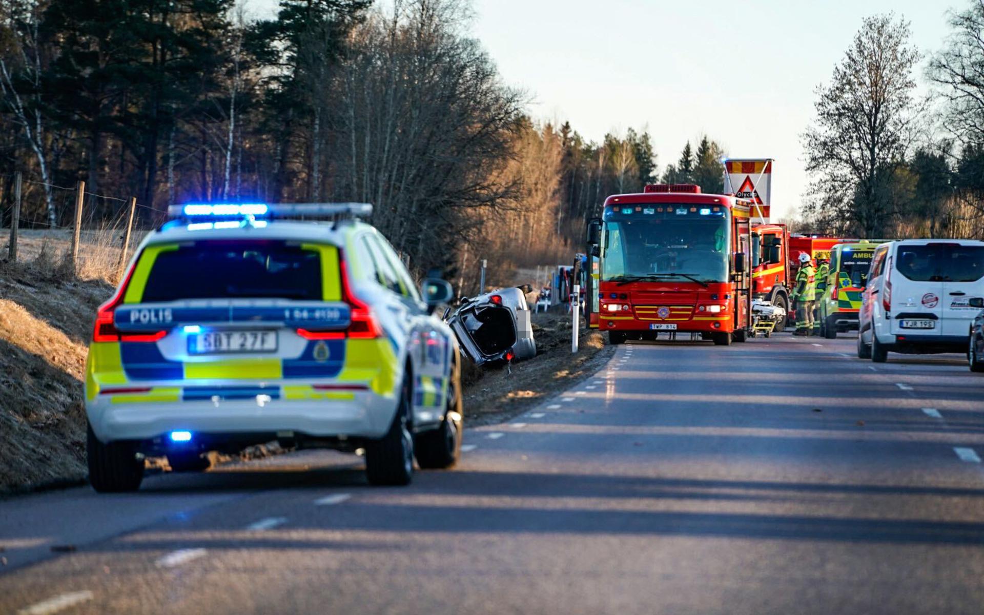 Trafikolycka på väg 172 utanför Ödeborg.