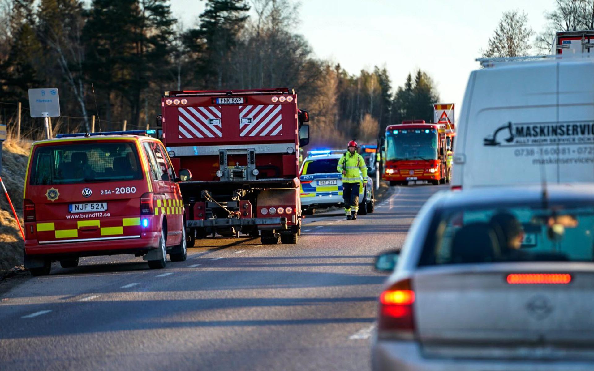 Trafikolycka på väg 172 utanför Ödeborg.